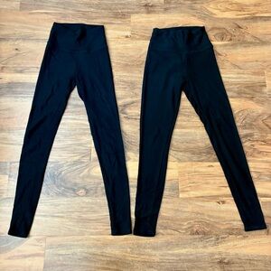 Lot Of 2 Orvis Classic Collection Black Athletic Leggings Women’s Size Small